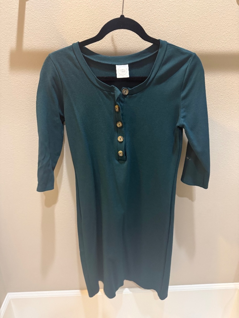 Lou Lou & Company Emerald Maternity/Nursing Dress